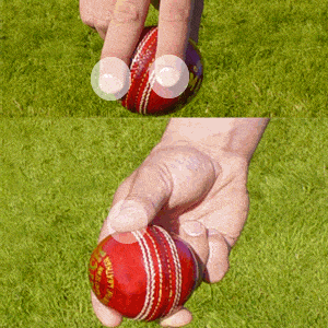 V Shape on Cricket Ball